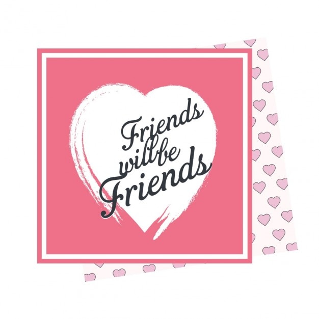 Free Vector friendship day love card