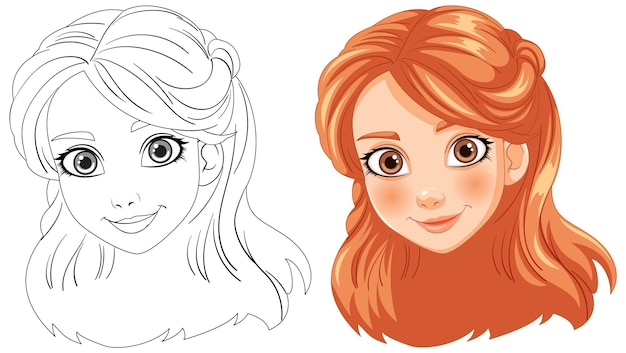 Free vector from sketch to colorful illustration