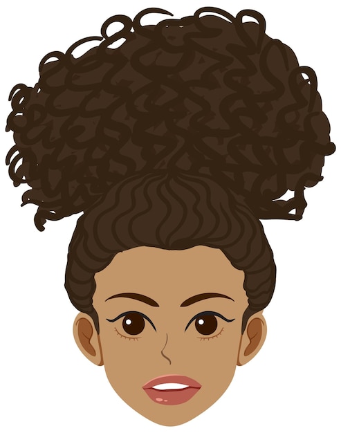 Free vector front of afro woman isolated