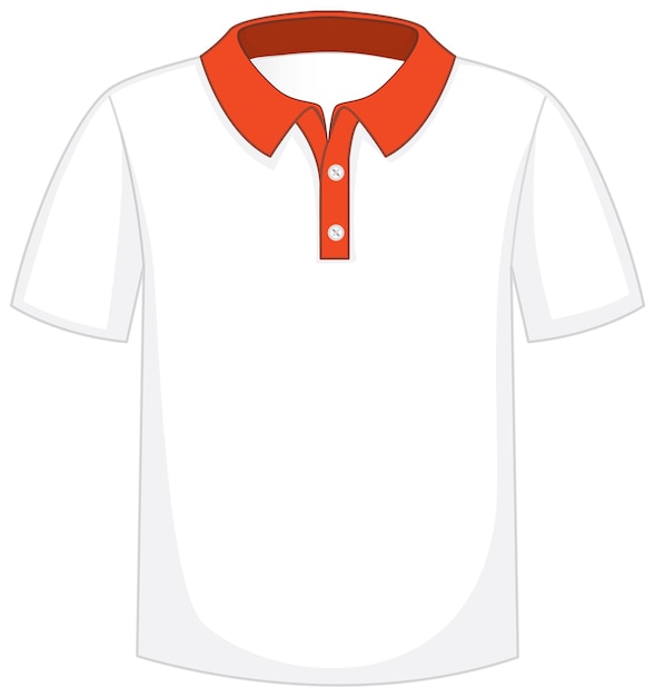 Free Vector front of basic polo shirt isolated