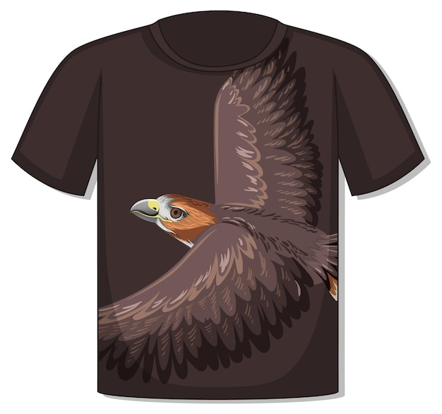 Free vector front of t-shirt with eagle template