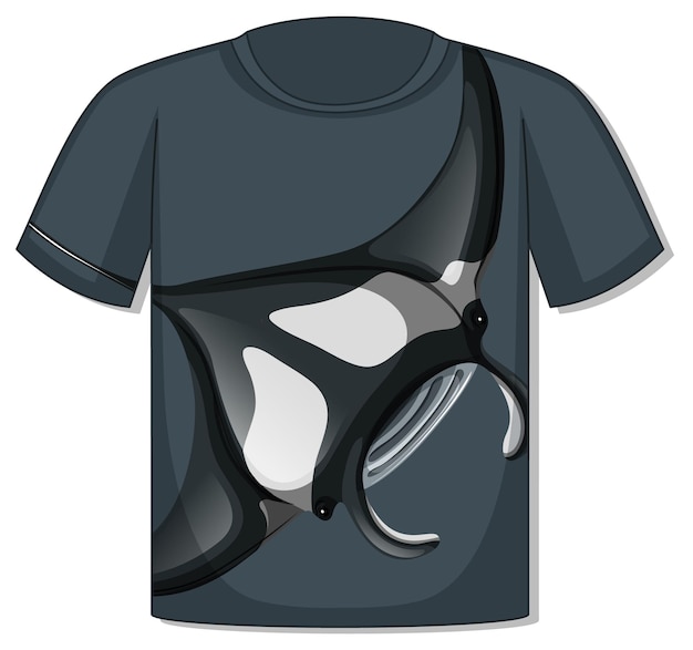 Front of t-shirt with stingray template