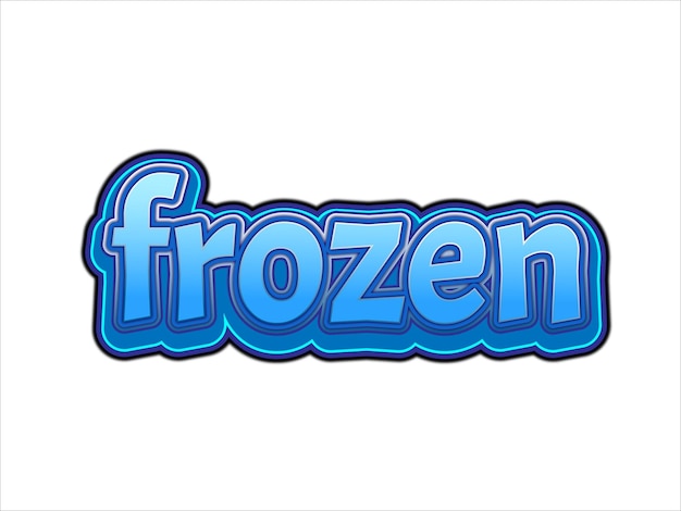 Frozen text effect editable vector