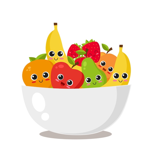 Free Vector fruit bowl design 