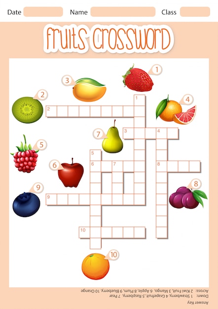 Fruit cross crossword