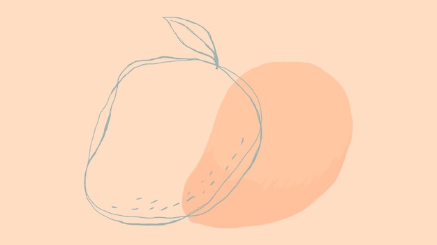 Free vector fruit doodle mango vector design space