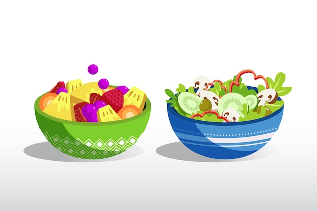 Fruit and salad bowls design