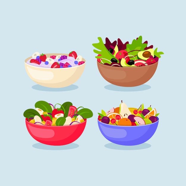 Fruit and salad bowls design