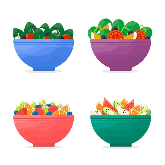 Fruit and salad bowls design