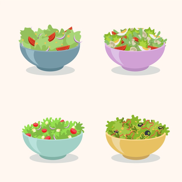 Fruit and salad bowls