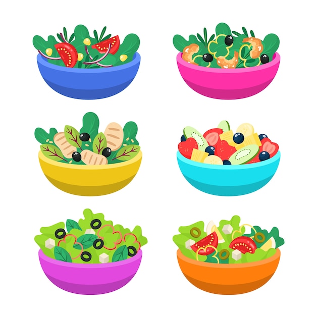 Fruit and salad bowls