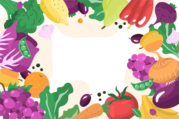 Fruit and vegetables background theme