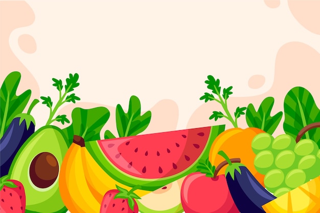 Fruit and vegetables background