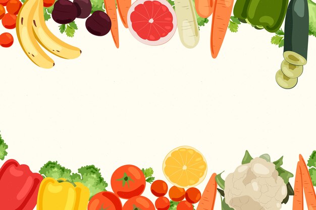 Fruit and vegetables background