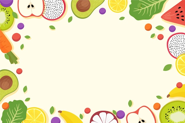 Fruit and vegetables background