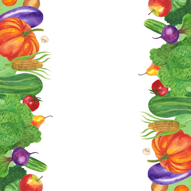 Fruit and vegetables frame