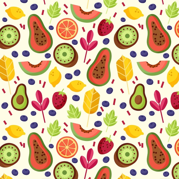 Fruits pattern set