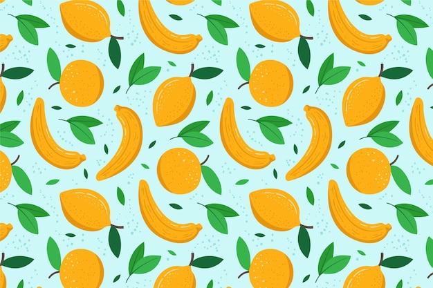 Fruits pattern with lemons