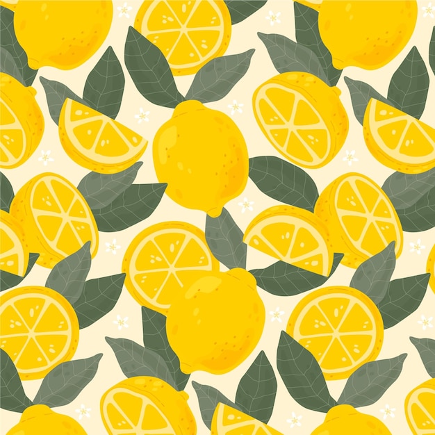 Fruits pattern with lemons