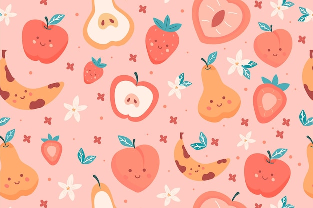 Fruits pattern with pears