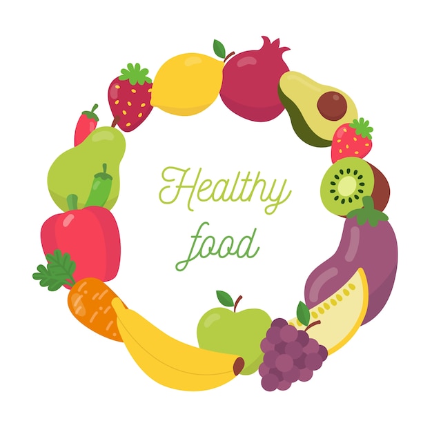 Fruits and vegetables background