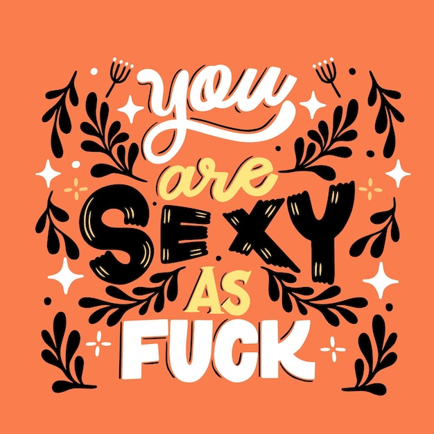 Free vector fuck quote lettering