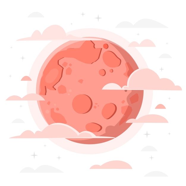 Free vector full moon concept illustration