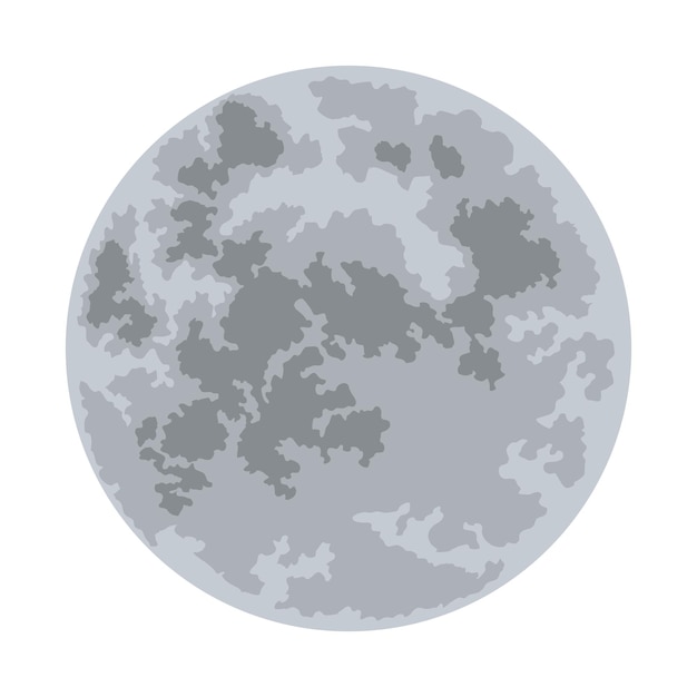 Free Vector full moon phase night icon