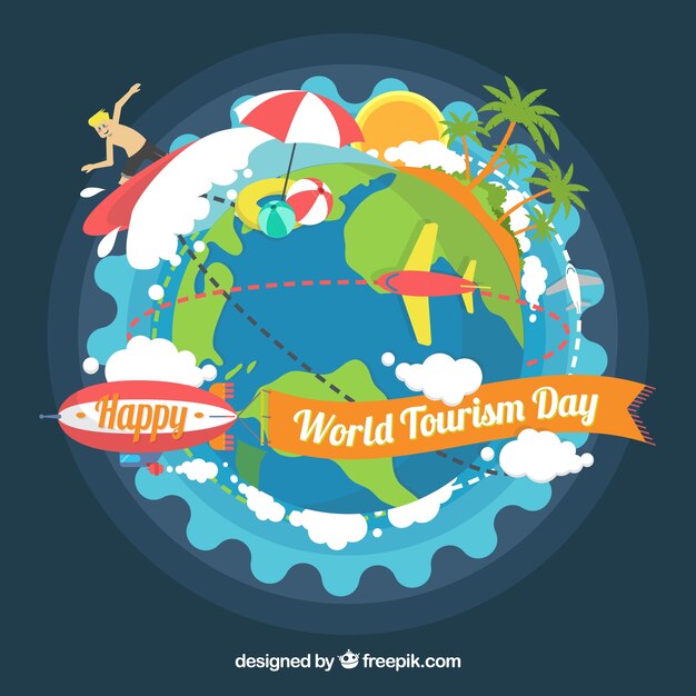 Fun background, world tourism day