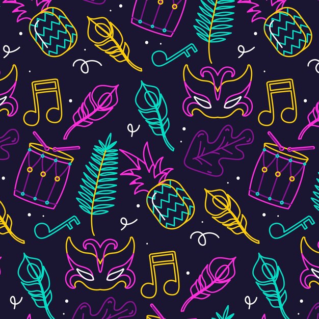 Fun brazilian carnival pattern