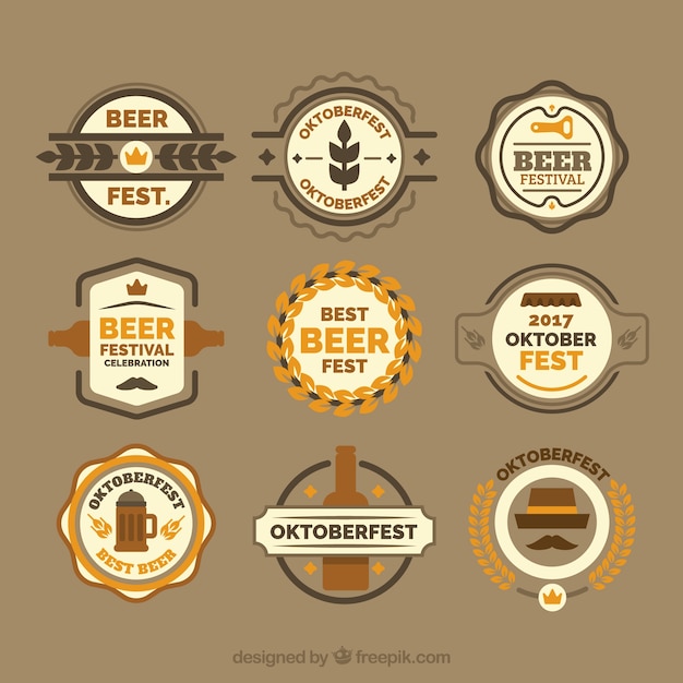 Fun collection of vintage oktoberfest badges