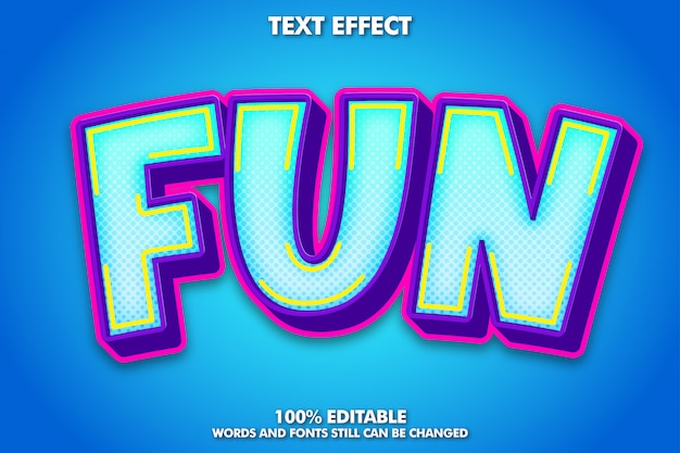 Fun colorful text effect