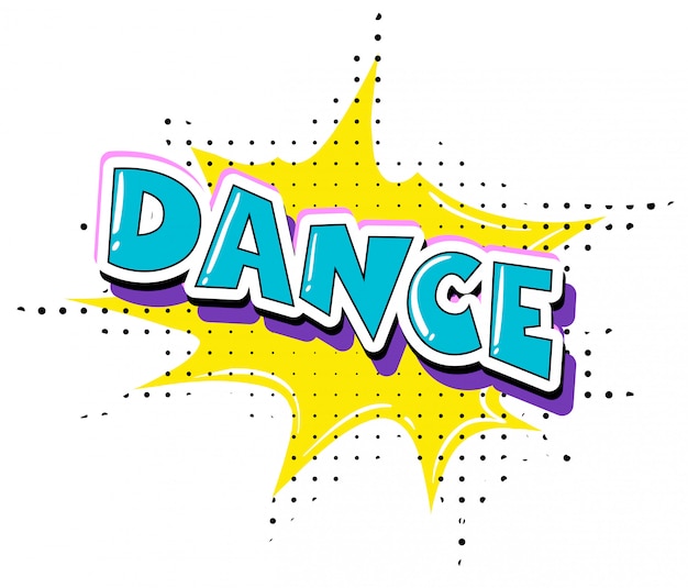 Fun dance retro text