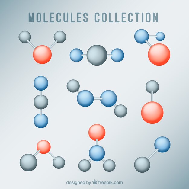 Fun molecule background with flat design