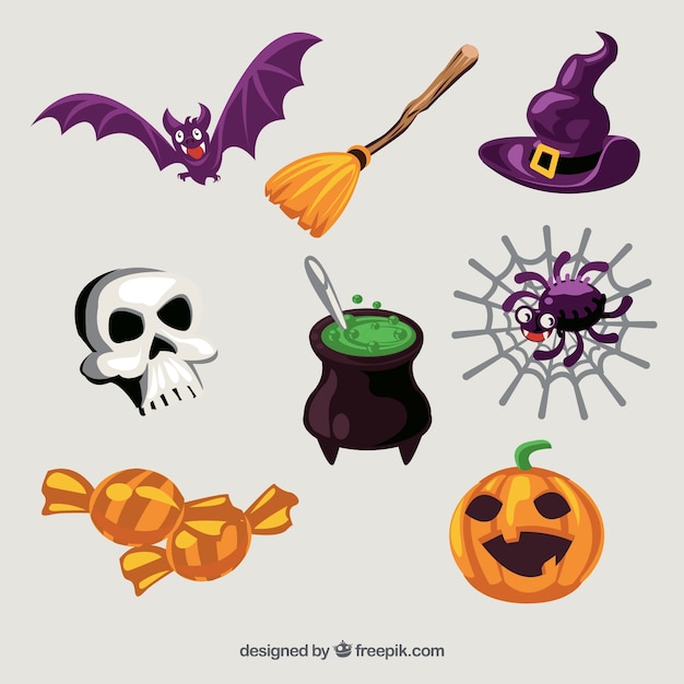 Fun pack of classic halloween elements