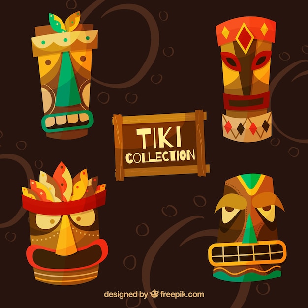 Free Vector fun pack of happy ethnic masks