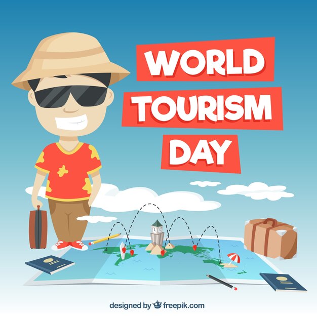 Fun scene for world tourism day