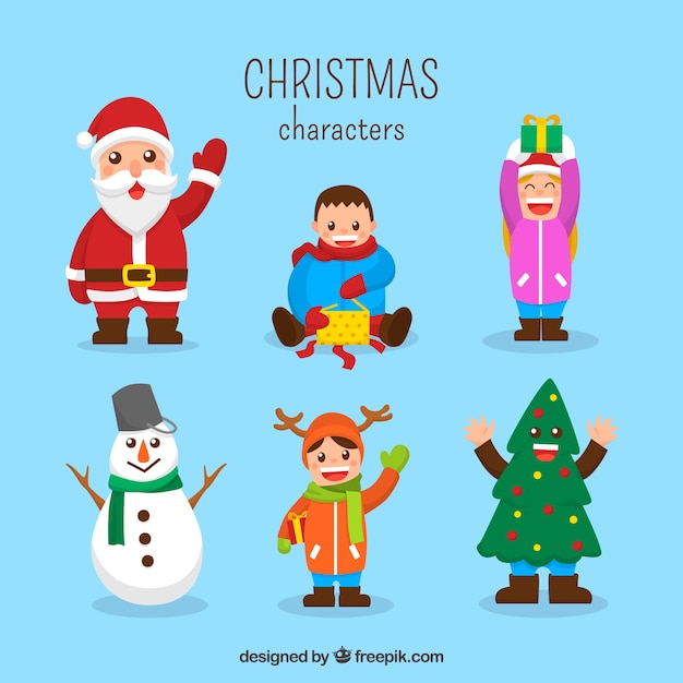 Fun set of christmas characters