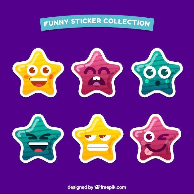 Fun star sticker collection