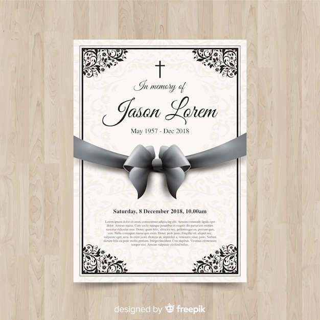 Funeral card template