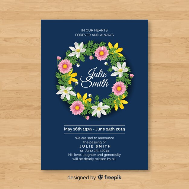 Funeral card template