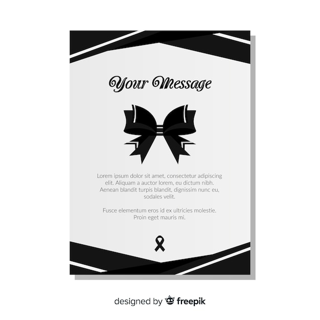 Funeral card template