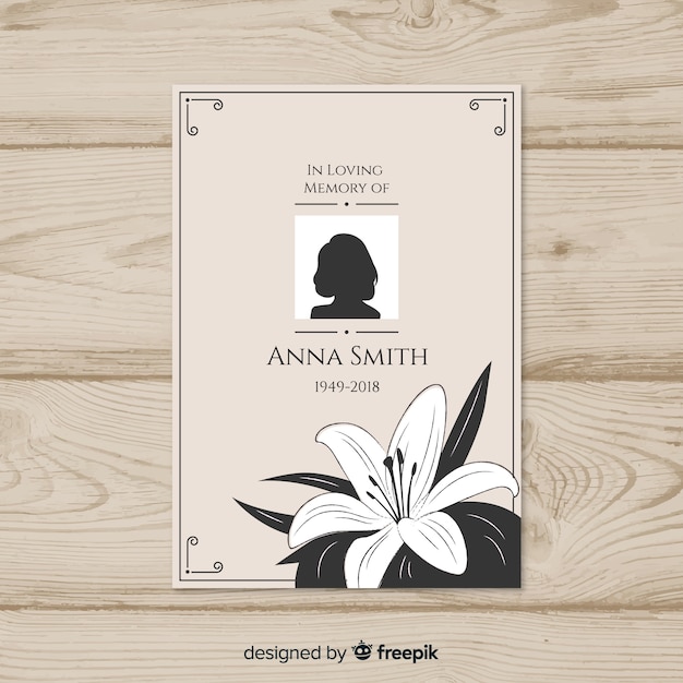 Funeral card template