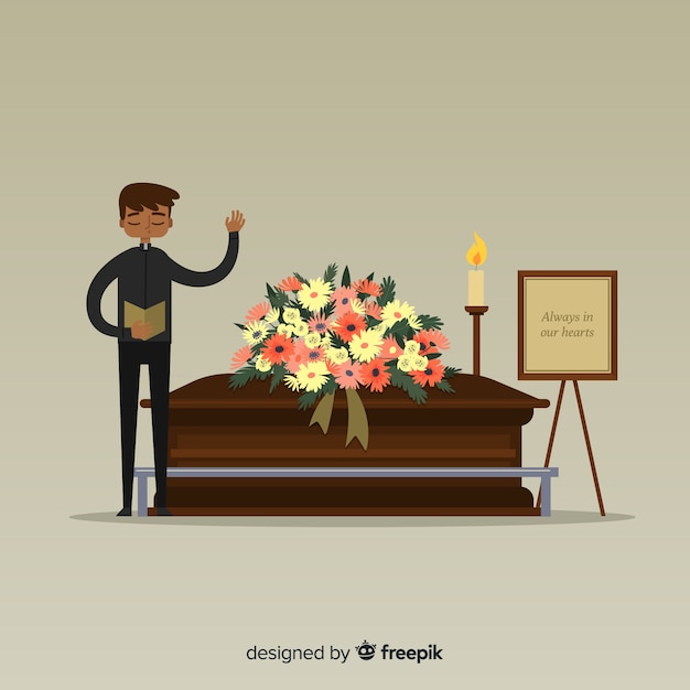 Free vector funeral ceremony background