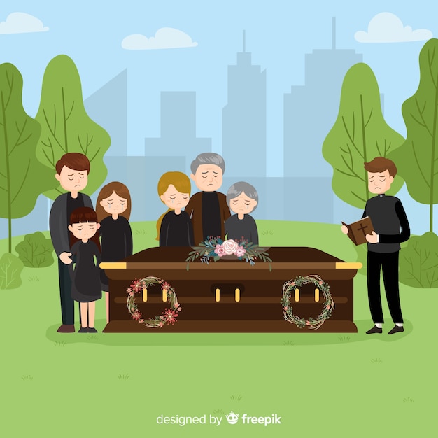 Free Vector funeral ceremony background