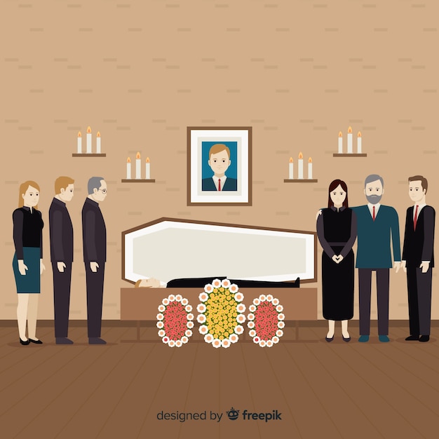 Free Vector funeral ceremony