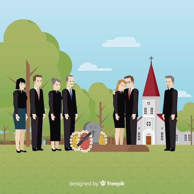 Free Vector funeral ceremony