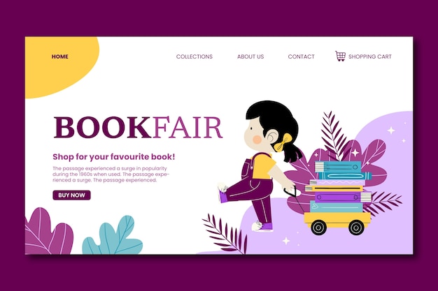 Funfair festival and amusement park landing page template