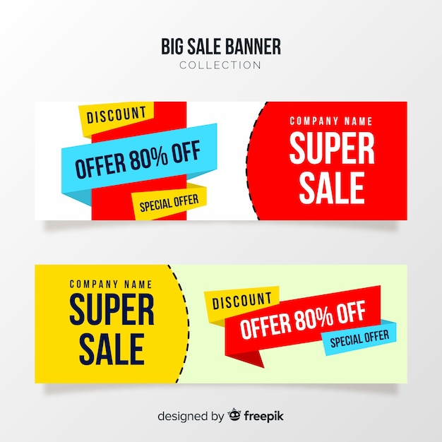 Free Vector funky super sale banner concept