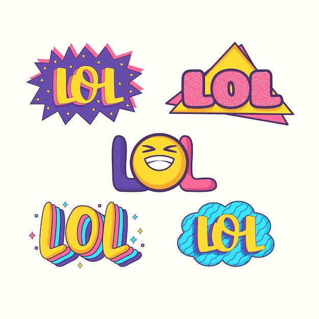 Funny chat bubbles and lol stickers